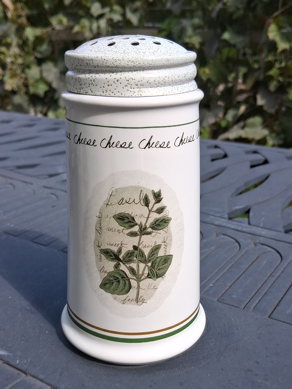 Vintage Himark Savory Tyme Ceramic Cheese Shaker